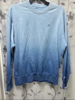 Champion Men's Blue Ombre Crewneck Sweatshirt